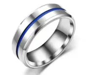 Madtown Titanium Steel Thin Blue Line Band/Ring