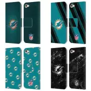 NFL MIAMI DOLPHINS ARTWORK LEATHER BOOK WALLET CASE FOR APPLE iPOD TOUCH MP3