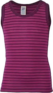[Engel] Childrens Wool and Silk Vest - Natural, Raspberry/Orchid, 176