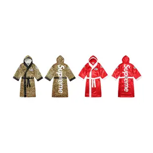 【紐約范特西】現貨 Supreme Everlast Satin Hooded Boxing Robe 拳擊袍 紅/豹紋