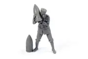 GERMAN WWI MINENWERFER CREWMEMBER LOADING SHELL #F35342 1/35 CMK RARE