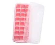 Silicone Mold Removable Lid Odorless Mold Silicone Honeycomb Ice Cube Tray for DIY Dessert-Pink - Pink