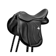 Bates All Purpose+ Saddle DEMO WIDE Black 16.5" with CAIR FREE LEATHER BALSAM...