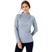 Ann Taylor Silver Funnel Neck Sweater Small NWT Sparkle Metallic Glitter Party
