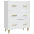 Sideboard High Gloss White 70X34x90 Cm Engineered Wood Wood Sideboards & Buffets