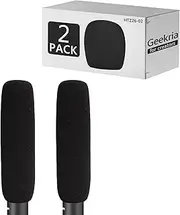 Geekria for Creators Foam Windscreen Compatible with RODE VideoMic, NTG1, NTG2, NTG4, NTG4+ Microphone Antipop Foam Cover, Mic Wind Cover, Sponge Foam Filter (Black / 2 Pack)