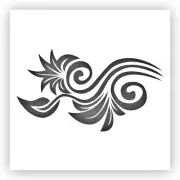 Floral Flourish Stencil - Choose a Size - Laser-Cut Reusable Plastic