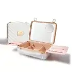 ROWNYEON Travel Makeup Case With Light Up Mirror - Portable Organizer and Train