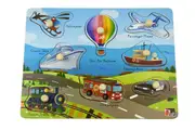 Koala Dream 2 in 1 Transport Peg Puzzle - Toddler Pegboard Puzzle Set