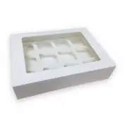 10pcs premium Cupcake Boxes 12 mini hole Window Face Cake Boxes Cake Party