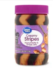 2 Pack Creamy Stripes Peanut Butter & Grape Jelly, 18 oz