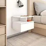 Floating Nightstand White 40x31x27 cm Engineered Wood,Bedside Tables 9.45KG-800405