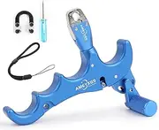 Archery Release Aids 360° Rotatable Thumb Release Aluminium Alloy Thumb Trigger with D Loop for Right Hand and Left Hand Compound Bow Accessory