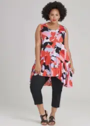 TS TAKING SHAPE Sleeveless High Society Viscose Tunic Red Size 18 * NWTS*