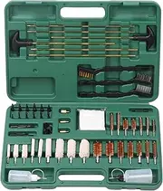 Swpeet Universal Gun Cleaning Kit with Storage Case Assortment Kit, Portable Metal Brushes Guns Shotguns, Rifles, Muzzle Loaders, Handguns and Pistols