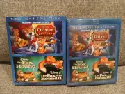 Disney Oliver and Company / The Fox & The Hound I & II (Blu-ray/DVD & Slipcover)