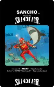 Replacement Game Cartridge Label - Skindiver for Atari 2600