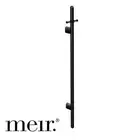 Vertical Heated Towel Rail - W25mm x H1000mm - Matte Black - Stainless Steel
