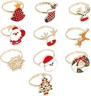 Generic Xmas Theme Decorative Set for Kids 10pcs Christmas Snowman and Tree for Christmas Party Random Style