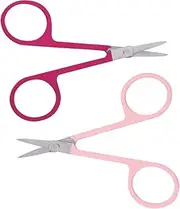 FOMIYES 2pcs Eyebrow Trimming Scissors Portable Stainless Steel Eyebrow Trimmers for Precision Grooming Includes Scissor Beard and Eyelash Care