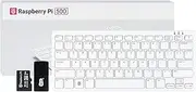 Yahboom RaspberryPi 500, Keyboard Kit Desktop Computer (US). Quad-core Arm Processor, Dual 4K Output, WiFi/BLE Support with Official RPi 32GB Micro SD Card