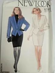 Skirt Pencil Mini Blazer Jacket Suit New Look 6591 Simplicity Sewing Pattern UC