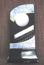 VOLLEYBALL trophy ceramic award 81418GS ball and net