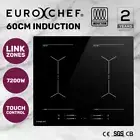 EUROCHEF 60cm 4 Zone Induction Cooktop 7200W Electric Dual Bridged Zone Cook Top