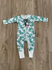 BONDS BABY WONDERSUIT ZIPPY - DINOSAUR - SIZE 00 BNWT