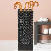 Metal Square Umbrella Holder - Iron Bucket With Large Storage Space Suitable for Umbrellas (Black)