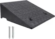 Driveway Curb Ramp, 19.7x19.7x7.1in 6800Lbs Loading Heavy Duty Rubber Threshold Curb Ramp with Drainage for Car Sidewalk Trucks Wheelchairs Motorcycle