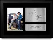 HWC Trading FR A4 Heath Ledger & Jake Gyllenhaal Brokeback Mountain Gifts Printed Signed Autograph Picture for Movie Memorabilia Fans - A4 Framed