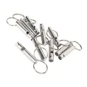 (Silver)10 Pc Emergency Whistle Super Loud Outdoor Safety For Life FF