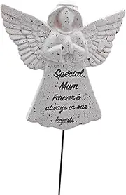 Widdle Gifts Memorial Graveside 19cm Angel on Stake with Thoughtful Wording for your Loved One (Special Mum)