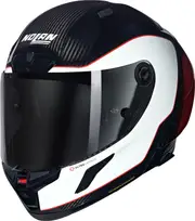 Nolan X-804 RS Ultra Carbon Asso Di Picche 343, full face helmet , color: Black/White/Red , size: S