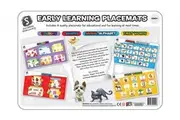 Kindy Early Learning Educational Placemats, 4 Pack