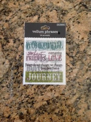 NEW Colorbok Vellum Phrases