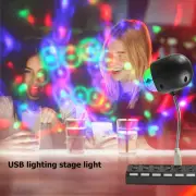 USB LED Stage Light Colorful Rotating Crystal Magic Ball Lamp for DJ Disco Party