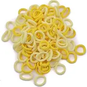 Mytoptrendz 100 Pieces Mini Soft Hair Tie Seamless Hair Band Kids Hair Bobble Jersey Fabric Hair Ponio for Baby Girls Kids Toddlers Ponytail Holder Hair Accessories (Yellow-Gradient)