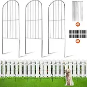 VEVOR Garden Fence, No Dig Animal Barrier 61 x 33 cm, Underground Decorative Fencing With 5.08 cm Spike Spacing, Metal Dog Barrier for Yard and Outdoor Patio, 28 Pack