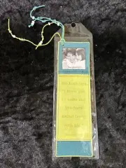 Brand New Handmade LuxLeather Photo Scripture Bookmark - Turquoise & Lime Green