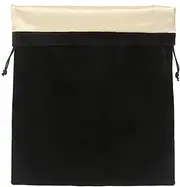 Segbeauty Satin Liner Storage Bag Drawstring Velvet Pouch 11.8x15.7 inch Black Gym Bag Garment Organizer for Diffuser, Straighteners, Clothes