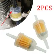 2x Motorbike Petrol In-Line Fuel Filter Dirt Bike Generator Fits 6 or 8mm Pipe
