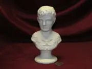 Ceramic Bisque U-Paint Bust Julius Caesar Unpainted Ready to Paint DIY Vintage