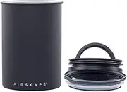 Planetary Design Airscape Stainless Steel Coffee Canister | Food Storage Container | US Patented Inner Plunger Lid REMOVES Excess Oxygen | Don't Buy airtight, Buy AIR-Less | (Medium, Matte Black)