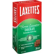 Laxettes Senna Chocolate Squares Laxatives 24 pack