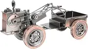 KONTONTY Retro Iron Tractor Model Adornment for Home Decor Creative Photo Prop Craftsmanship Vintage Style Tabletop Decoration