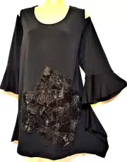TS TAKING SHAPE plus size S / 16 Moonlit Night Top tunic stretchy NWT rrp$120!