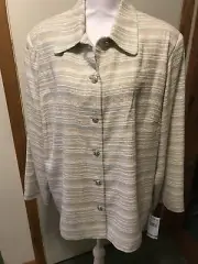 Alfred Dunner 22w Multi Color Stripe Jacket