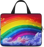 Laptop Case Sleeve Shockproof Computer Carrying Bag Rainbow Laptop Bag Tote Lightweight Notebook Case Cover Traveling Briefcase Handle Bags for Travel Business 17inch
